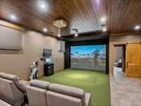 Interior of golf barn